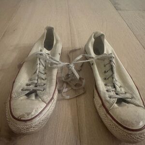 Converse Off-White Canvas Sneakers men’s size 8.5
